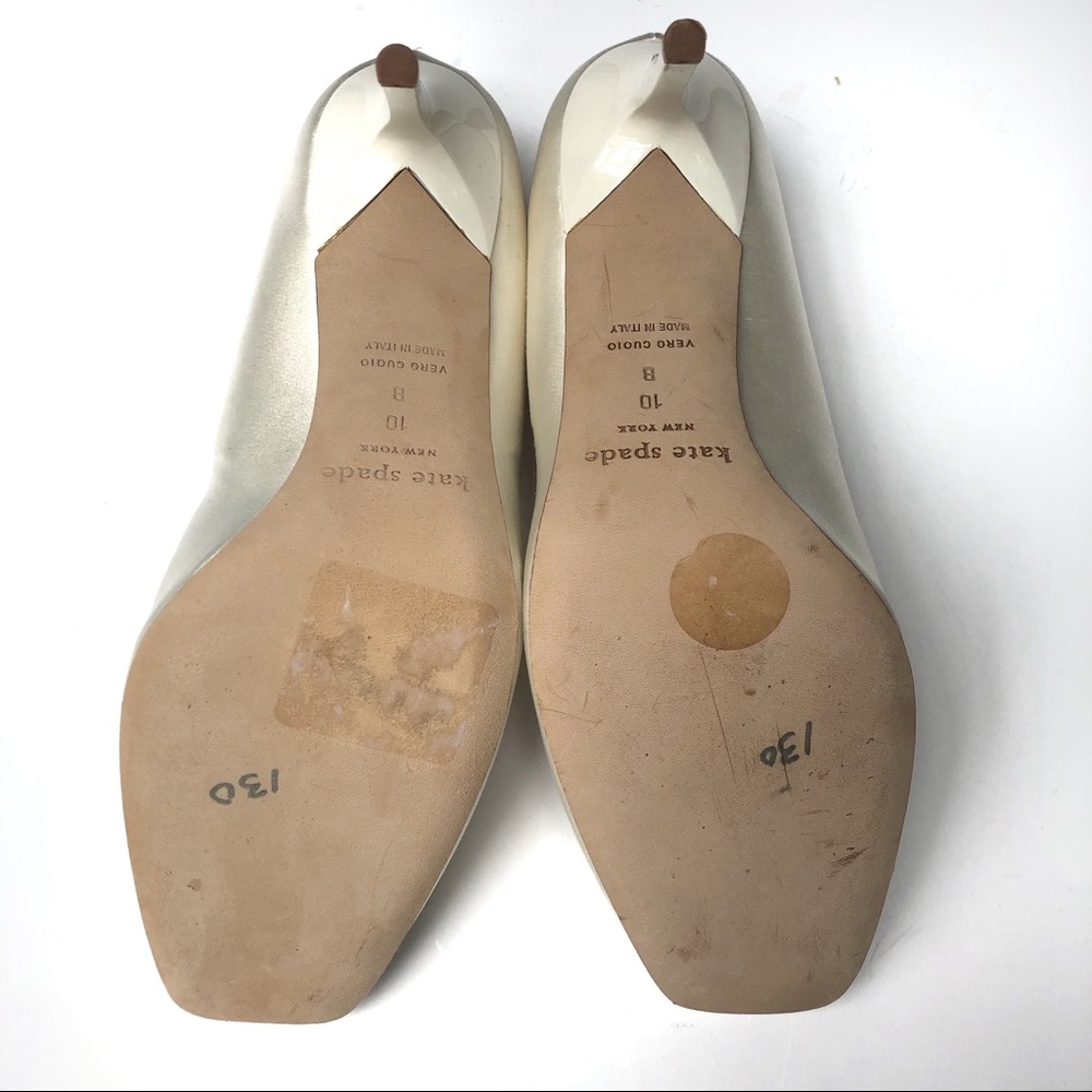 Kate Spade Ivory Satin Rhinestone Pumps NEW sz 10 - Picture 12 of 12